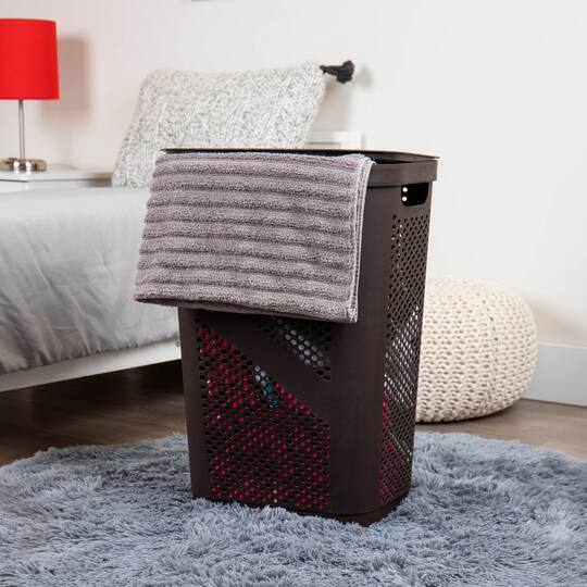 Mind Reader 60L Perforated Plastic Laundry Hamper with Lid